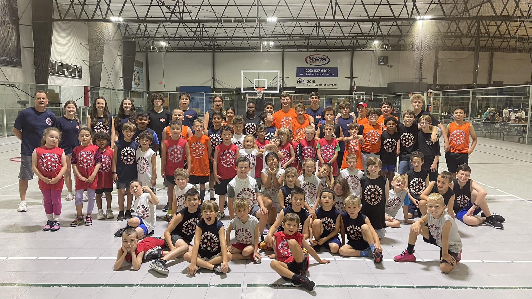 Future Stars group photo on basketball court